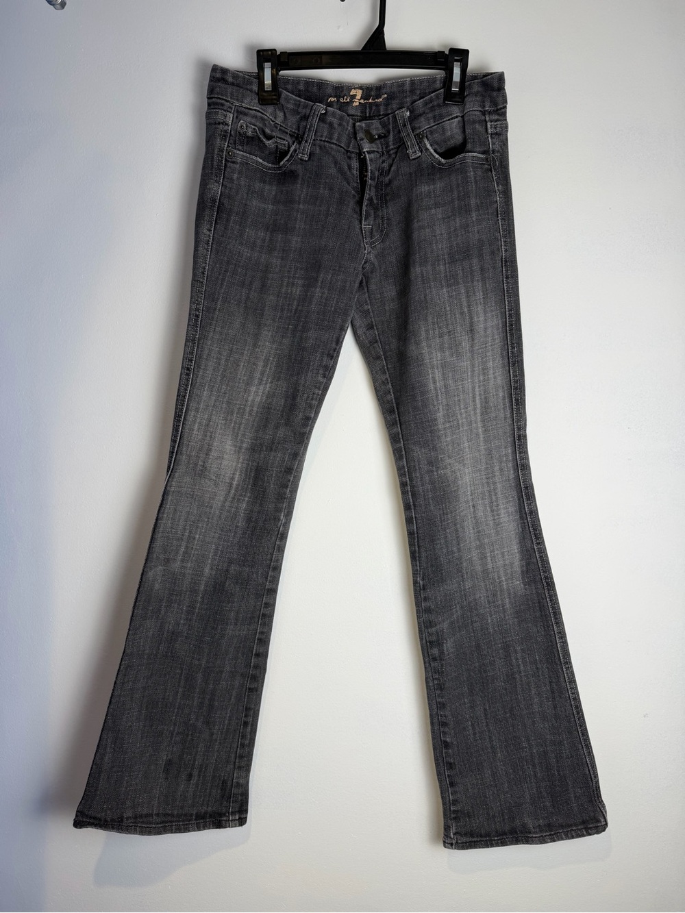 7 For All Mankind Women's Gray Flare Jeans